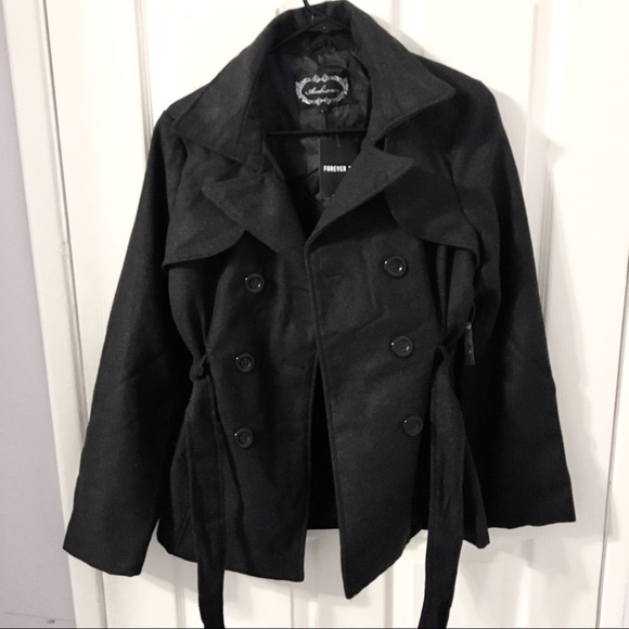 Forever 21 Jackets & Blazers - Forever 21 by Ambience Dark Gray Peacoat